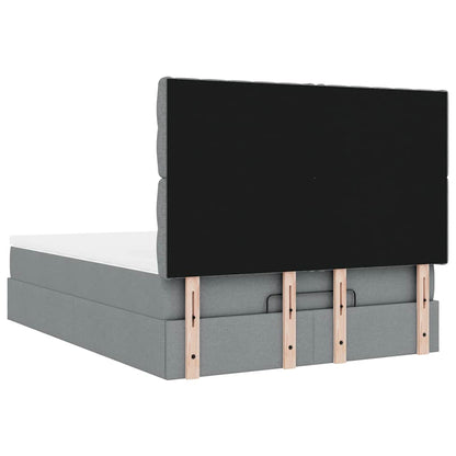 Struttura Letto Pouf con Materasso 140x190 cm in Tessuto | homemem39