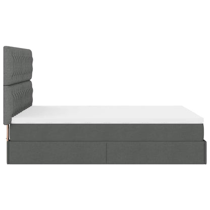 Struttura Letto Pouf con Materasso 140x190 cm in Tessuto | homemem39