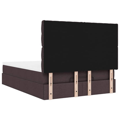 Struttura Letto Pouf con Materasso 140x190 cm in Tessuto | homemem39