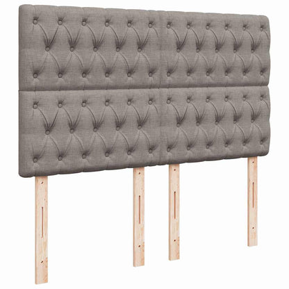 Struttura Letto Pouf con Materasso Tortora 140x190 cm Tessuto | homemem39
