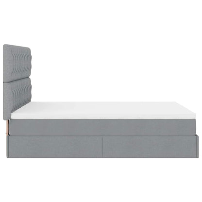 Struttura Letto Pouf con Materasso 140x200 cm in Tessuto | homemem39