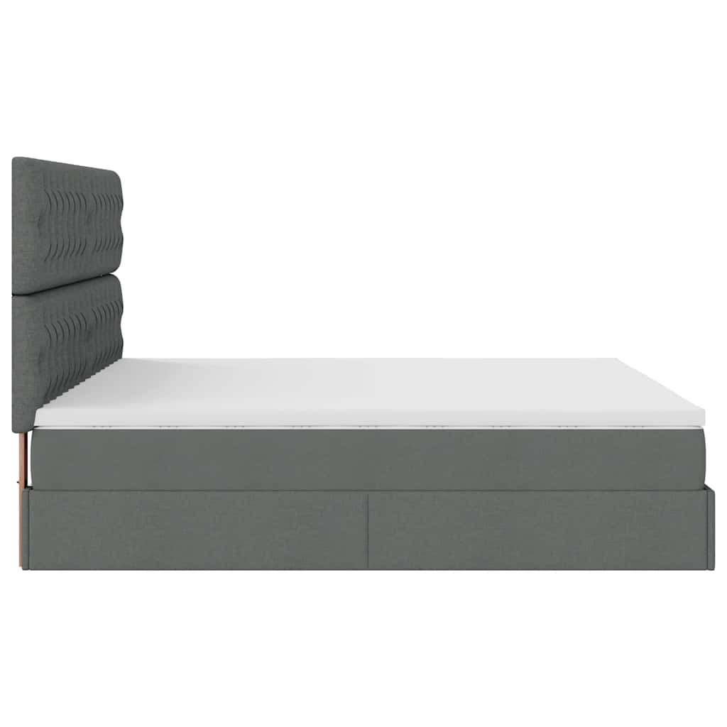 Struttura Letto Pouf con Materasso 160x200 cm in Tessuto | homemem39