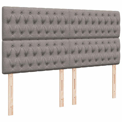 Struttura Letto Pouf con Materasso Tortora 160x200cm in Tessuto | homemem39