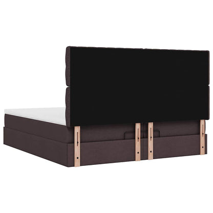 Struttura Letto Pouf con Materassi 200x200 cm in Tessuto | homemem39