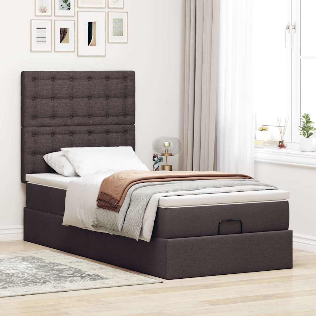 Struttura Letto Pouf con Materasso 80x200 cm in Tessuto | homemem39