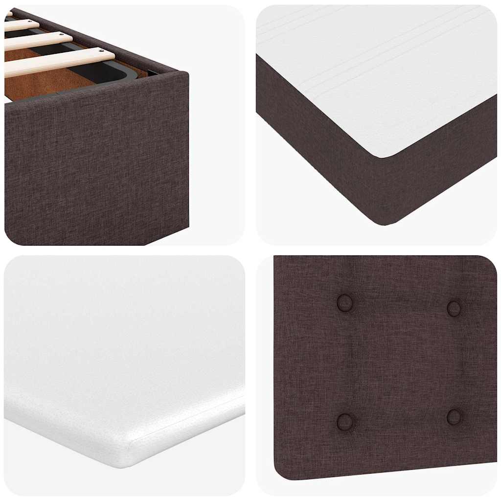 Struttura Letto Pouf con Materasso 90x190 cm in Tessuto