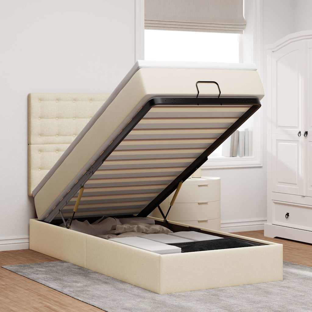 Pouf Letto con Materasso in Tessuto