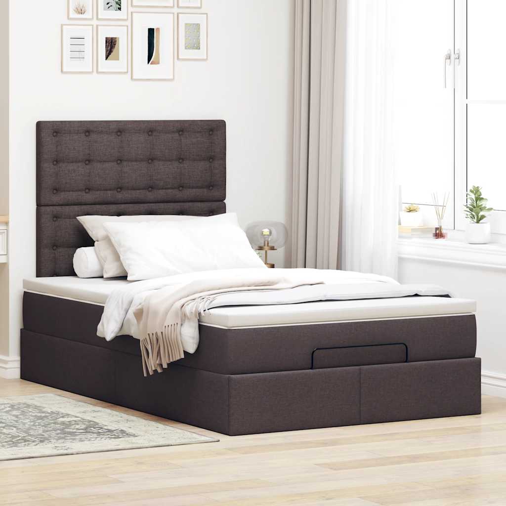 Struttura Letto Pouf con Materasso 80x200 cm in Tessuto | homemem39