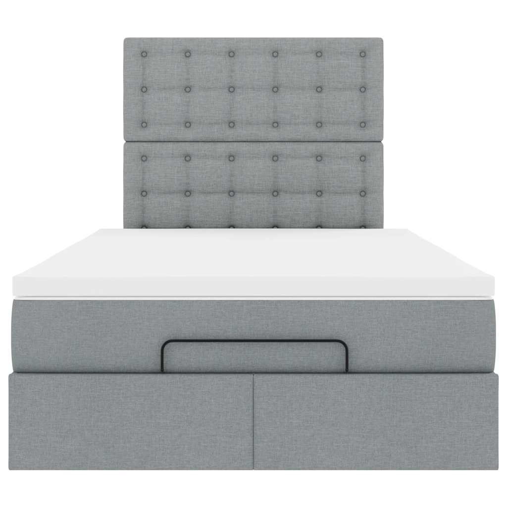 Struttura Letto Pouf con Materasso 120x200 cm in Tessuto