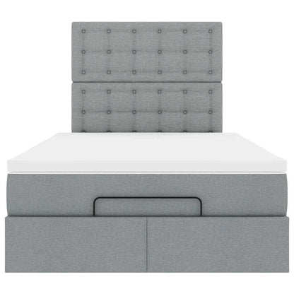 Struttura Letto Pouf con Materasso 120x200 cm in Tessuto