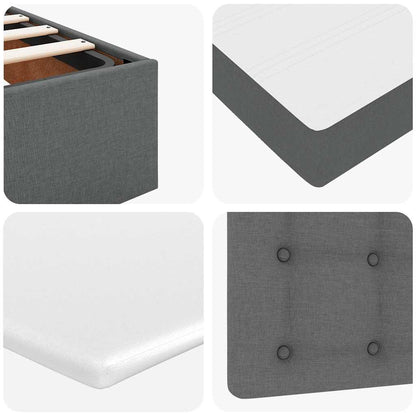 Struttura Letto Pouf con Materasso 120x200 cm in Tessuto