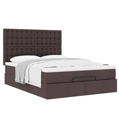 Struttura Letto Pouf con Materasso 140x190 cm in Tessuto | homemem39