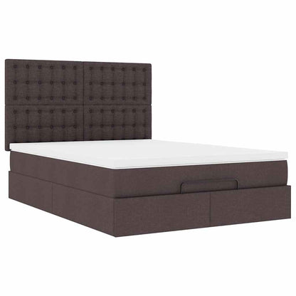 Struttura Letto Pouf con Materasso 140x190 cm in Tessuto | homemem39