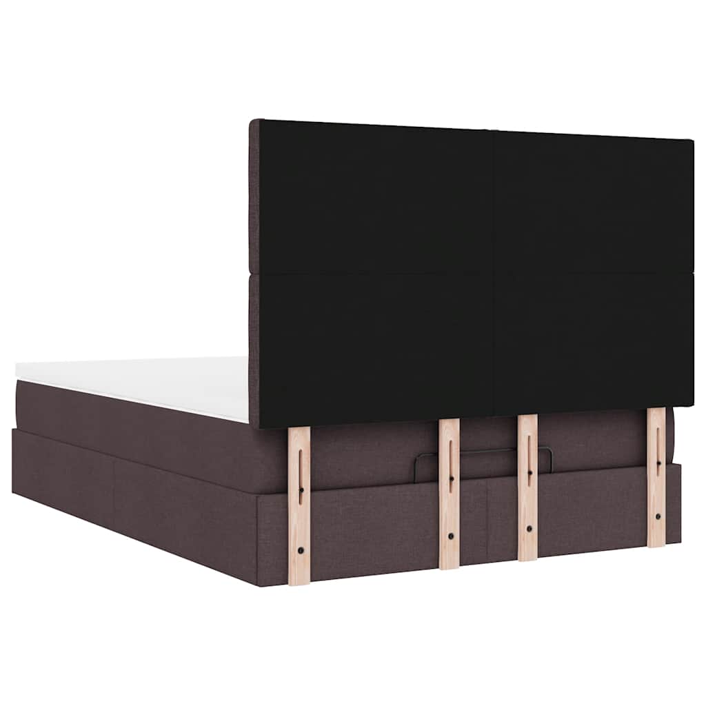 Struttura Letto Pouf con Materasso 140x190 cm in Tessuto | homemem39
