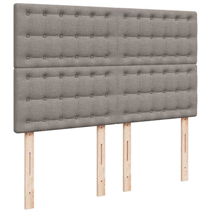 Struttura Letto Pouf con Materasso Tortora 140x190 cm Tessuto | homemem39