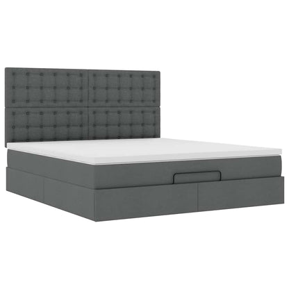 Struttura Letto Pouf con Materasso 160x200 cm in Tessuto | homemem39