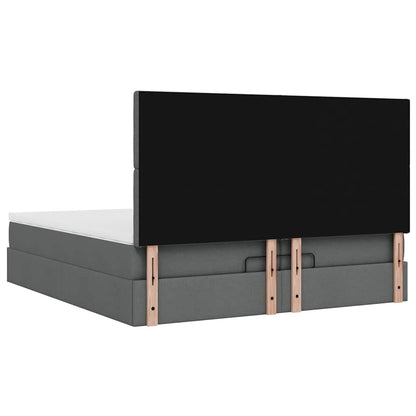 Struttura Letto Pouf con Materassi 200x200 cm in Tessuto | homemem39