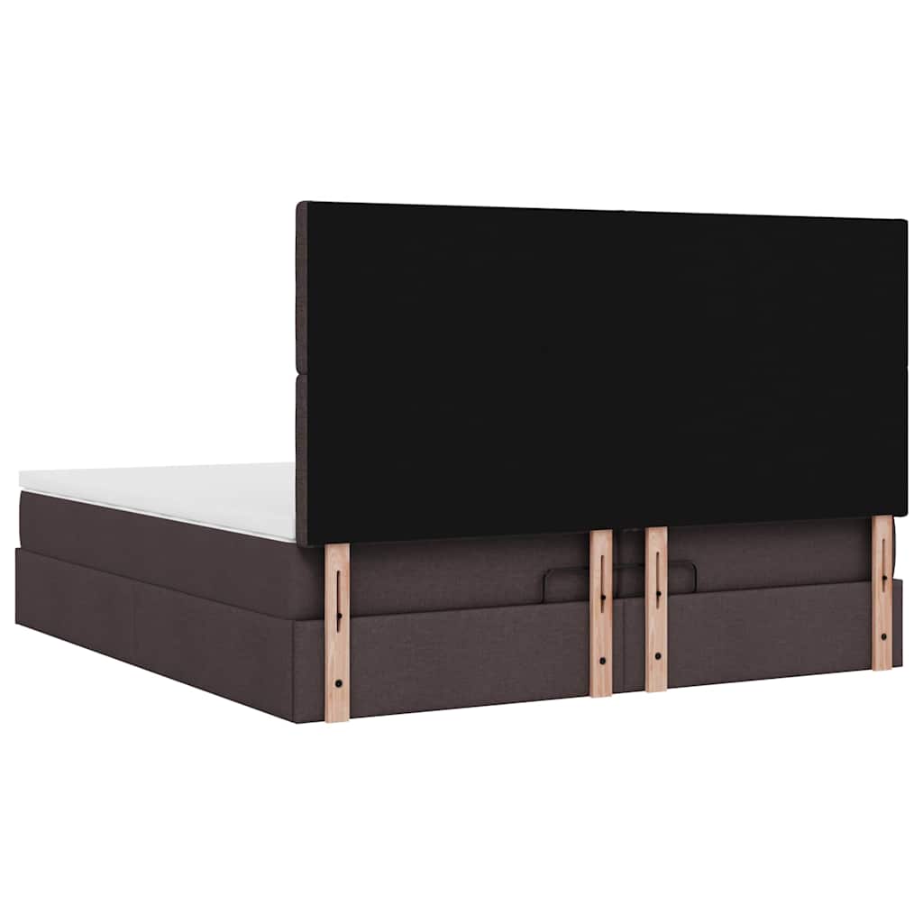 Struttura Letto Pouf con Materassi 200x200 cm in Tessuto | homemem39