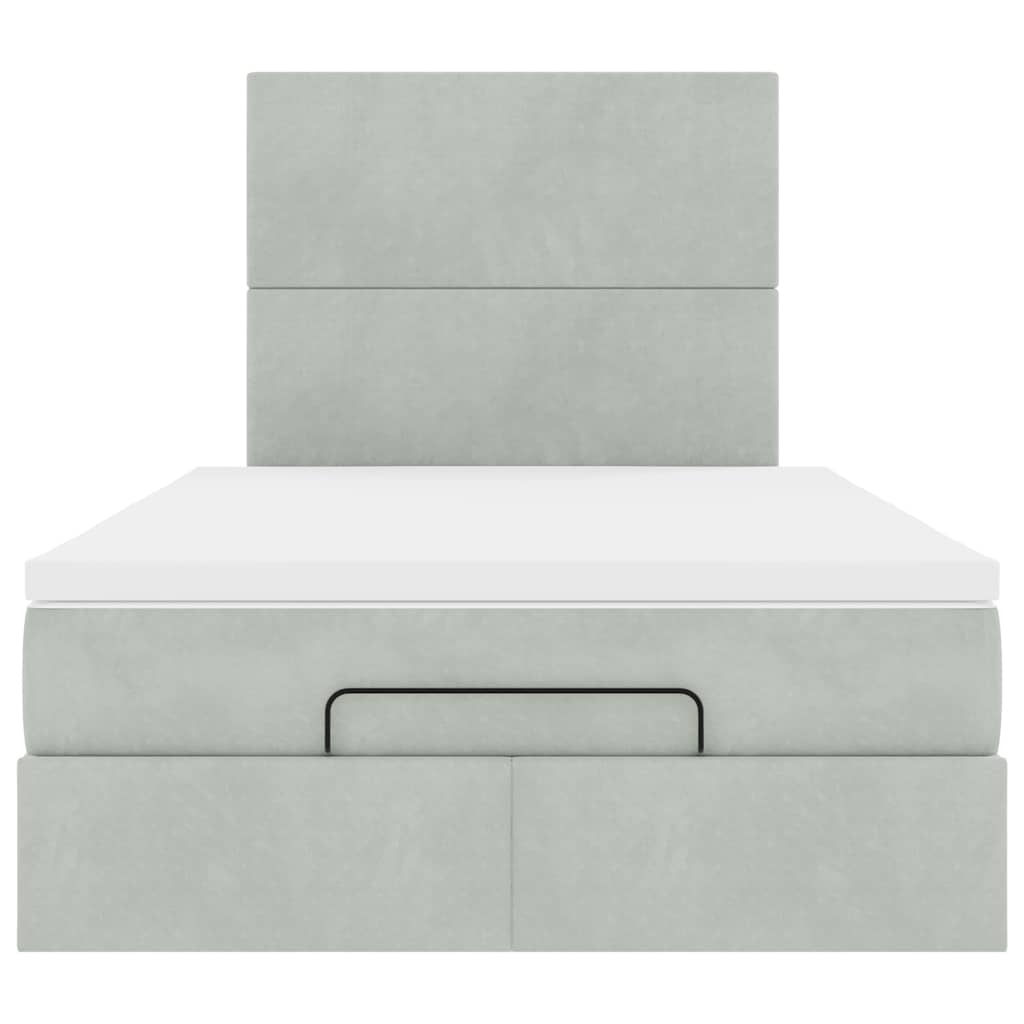 Struttura Letto Pouf con Materassi 120x190 cm Velluto