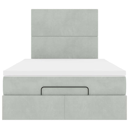 Struttura Letto Pouf con Materassi 120x190 cm Velluto