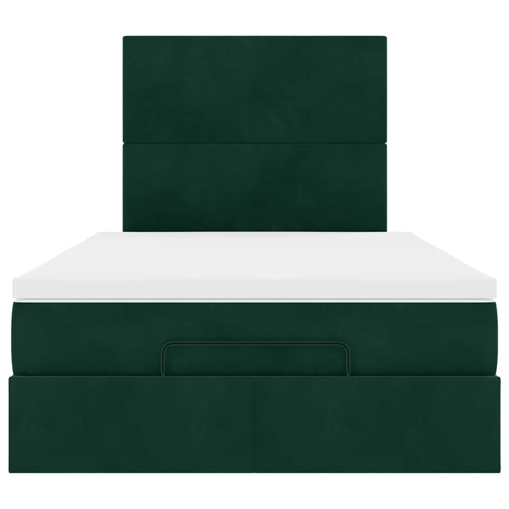 Struttura Letto Pouf con Materassi 120x190 cm Velluto