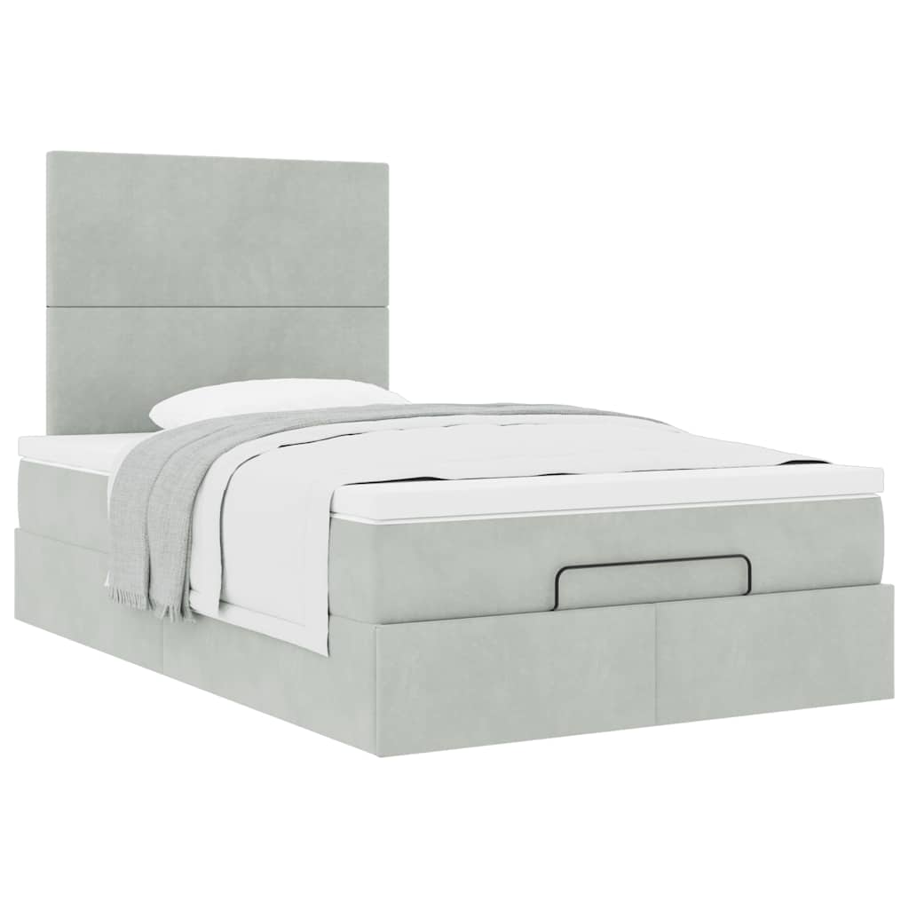 Struttura Letto Pouf con Materassi 120x200 cm Velluto | homemem39