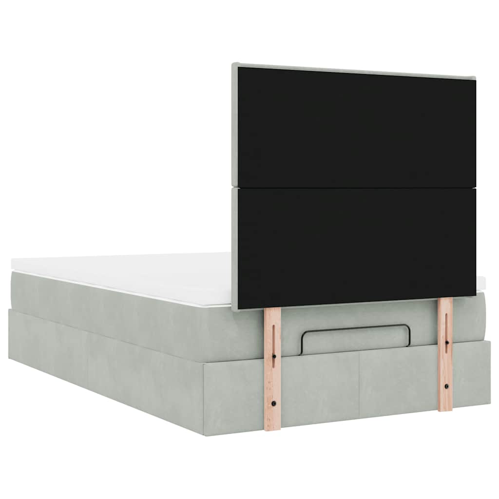 Struttura Letto Pouf con Materassi 120x200 cm Velluto | homemem39