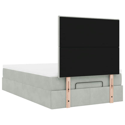 Struttura Letto Pouf con Materassi 120x200 cm Velluto | homemem39