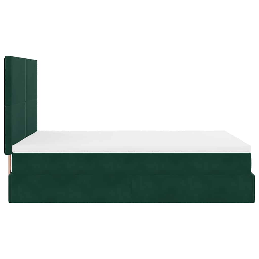 Struttura Letto Pouf con Materassi 140x200 cm in Velluto | homemem39