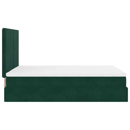 Struttura Letto Pouf con Materassi 140x200 cm in Velluto | homemem39