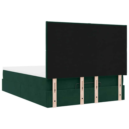 Struttura Letto Pouf con Materassi 140x200 cm in Velluto | homemem39