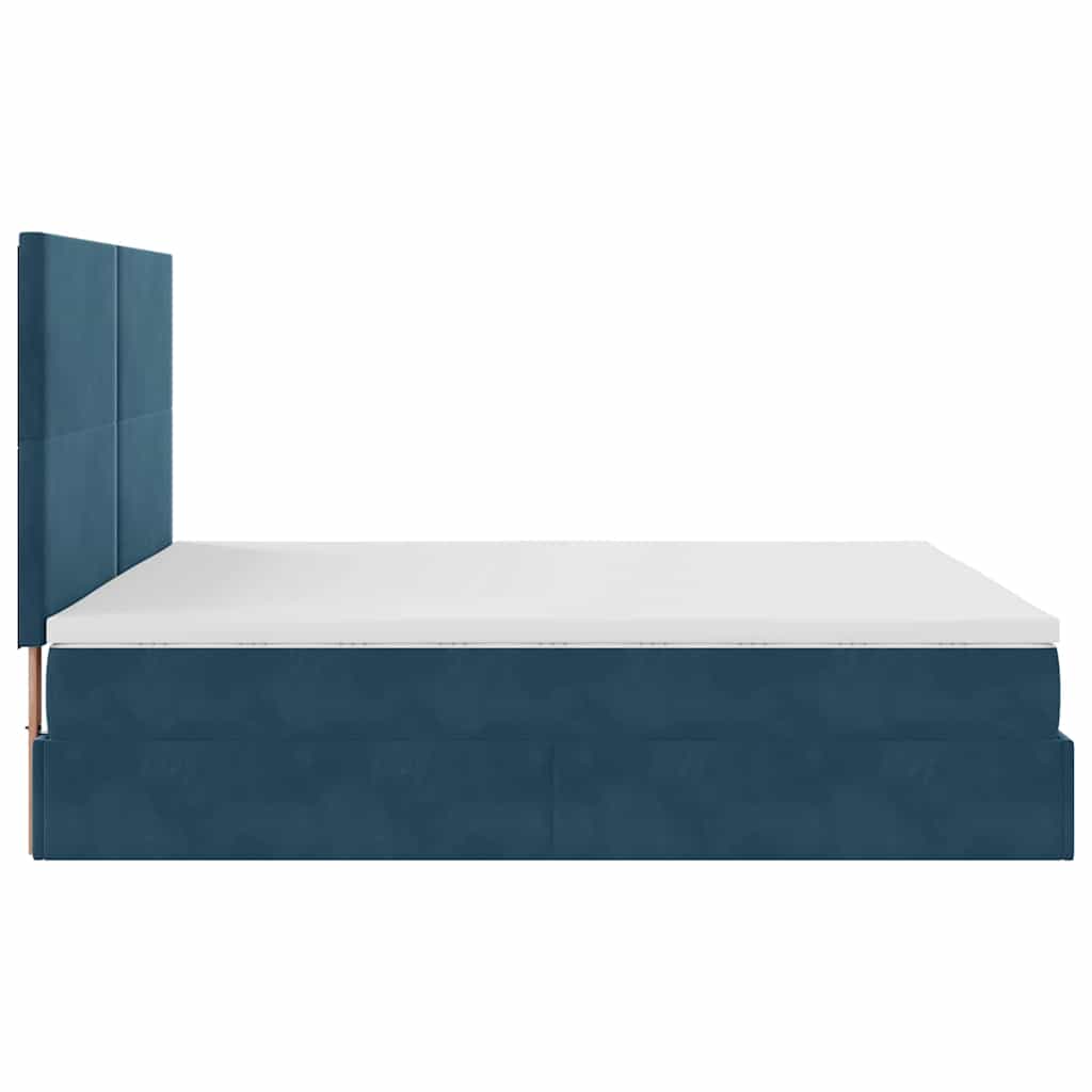 Struttura Letto Pouf con Materassi 160x200 cm Velluto | homemem39