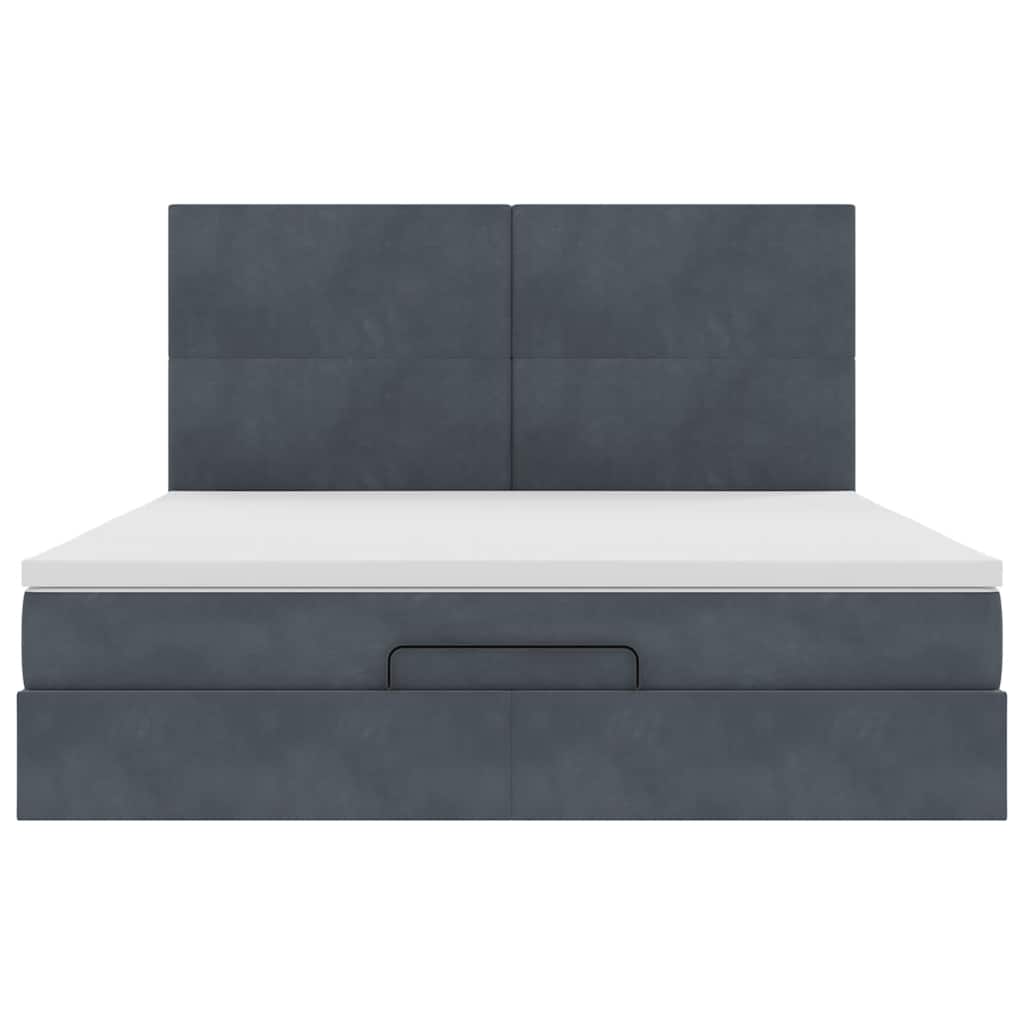 Struttura Letto Pouf con Materassi 180x200 cm Velluto | homemem39