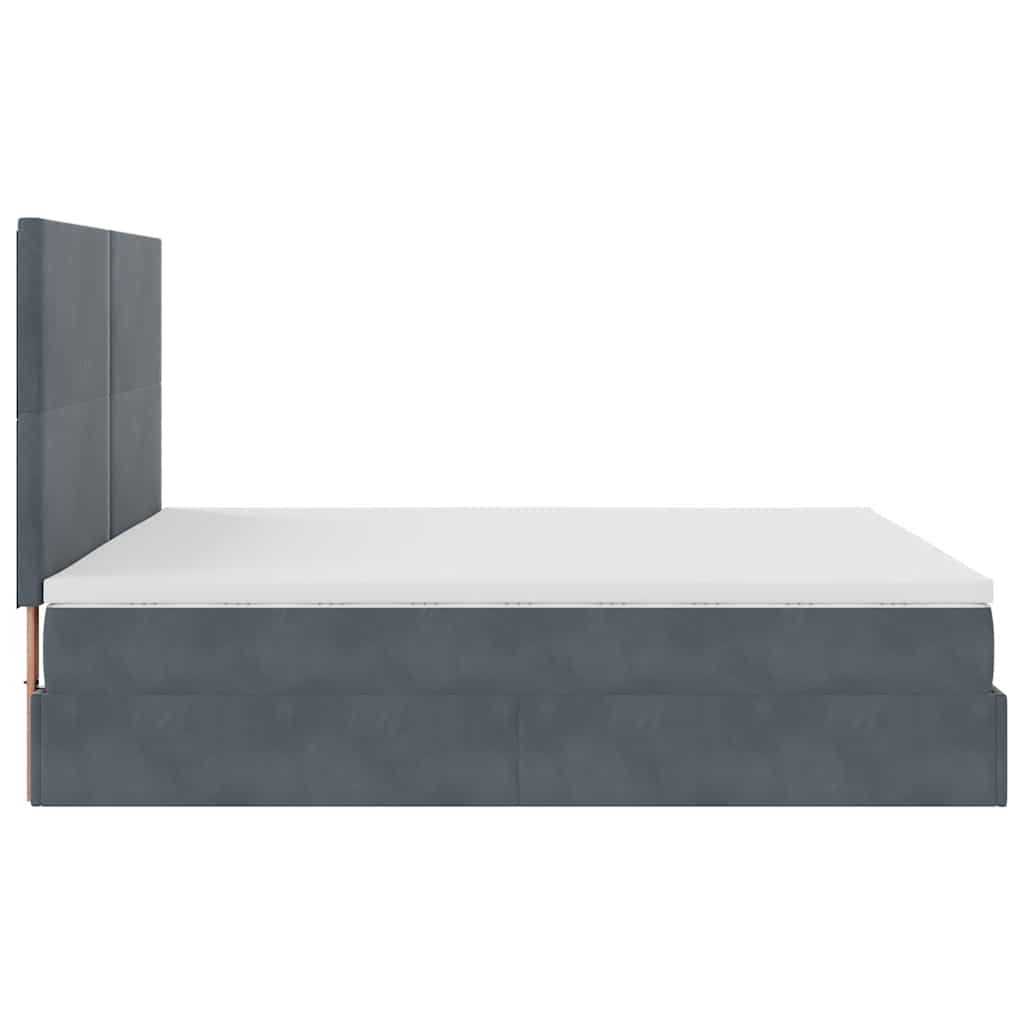 Struttura Letto Pouf con Materassi 180x200 cm Velluto | homemem39