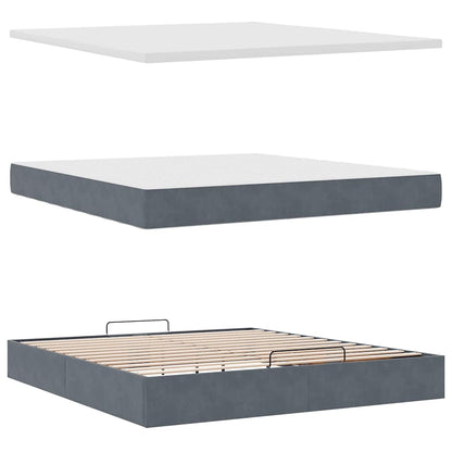 Struttura Letto Pouf con Materassi 180x200 cm Velluto | homemem39