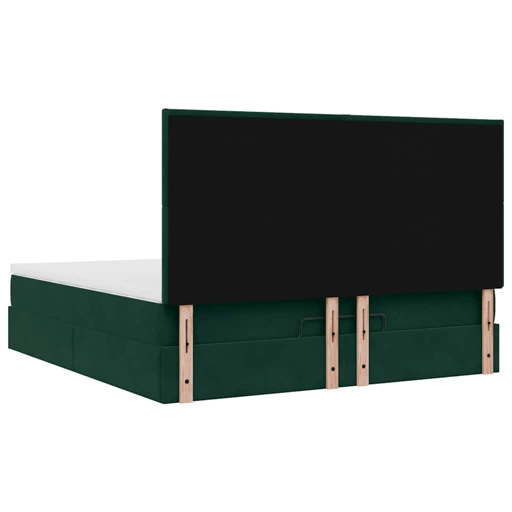 Struttura Letto Pouf con Materassi 180x200 cm Velluto