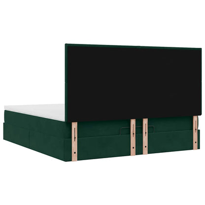 Struttura Letto Pouf con Materassi 180x200 cm Velluto