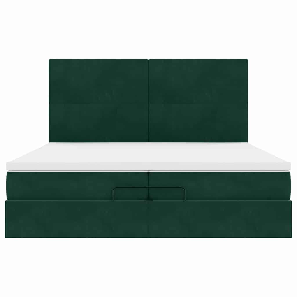Struttura Letto Pouf con Materassi 200x200 cm Velluto | homemem39