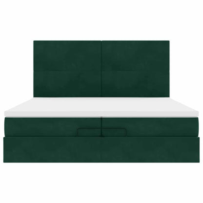 Struttura Letto Pouf con Materassi 200x200 cm Velluto | homemem39