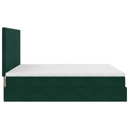 Struttura Letto Pouf con Materassi 200x200 cm Velluto | homemem39