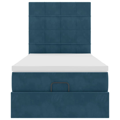 Struttura Letto Pouf con Materassi 90x190 cm in Velluto | homemem39
