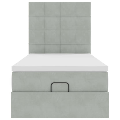 Struttura Letto Pouf con Materassi 100x200 cm Velluto | homemem39