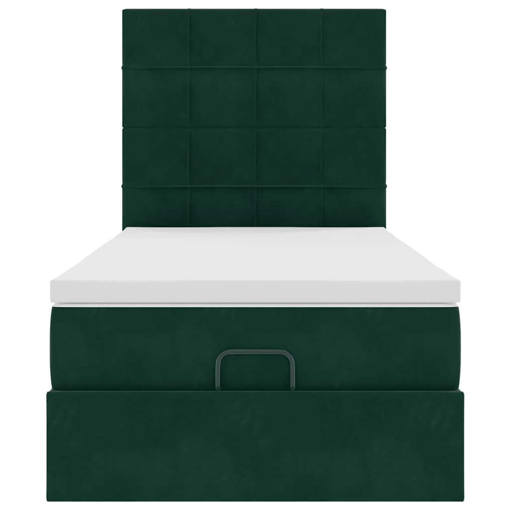 Struttura Letto Pouf con Materassi 100x200 cm Velluto
