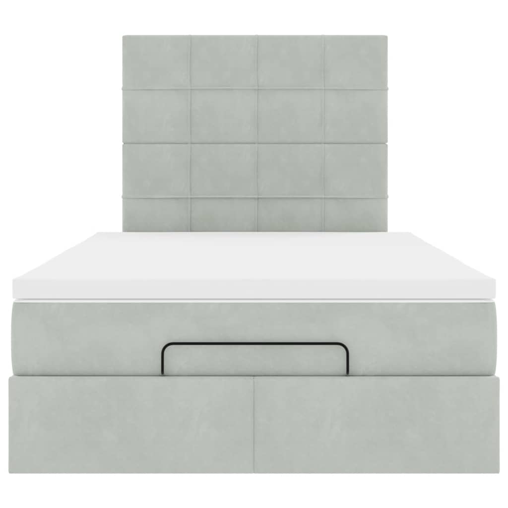 Struttura Letto Pouf con Materassi 120x190 cm Velluto
