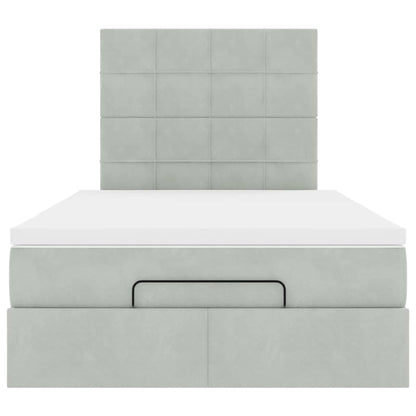 Struttura Letto Pouf con Materassi 120x190 cm Velluto