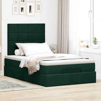 Struttura Letto Pouf con Materassi 120x190 cm Velluto