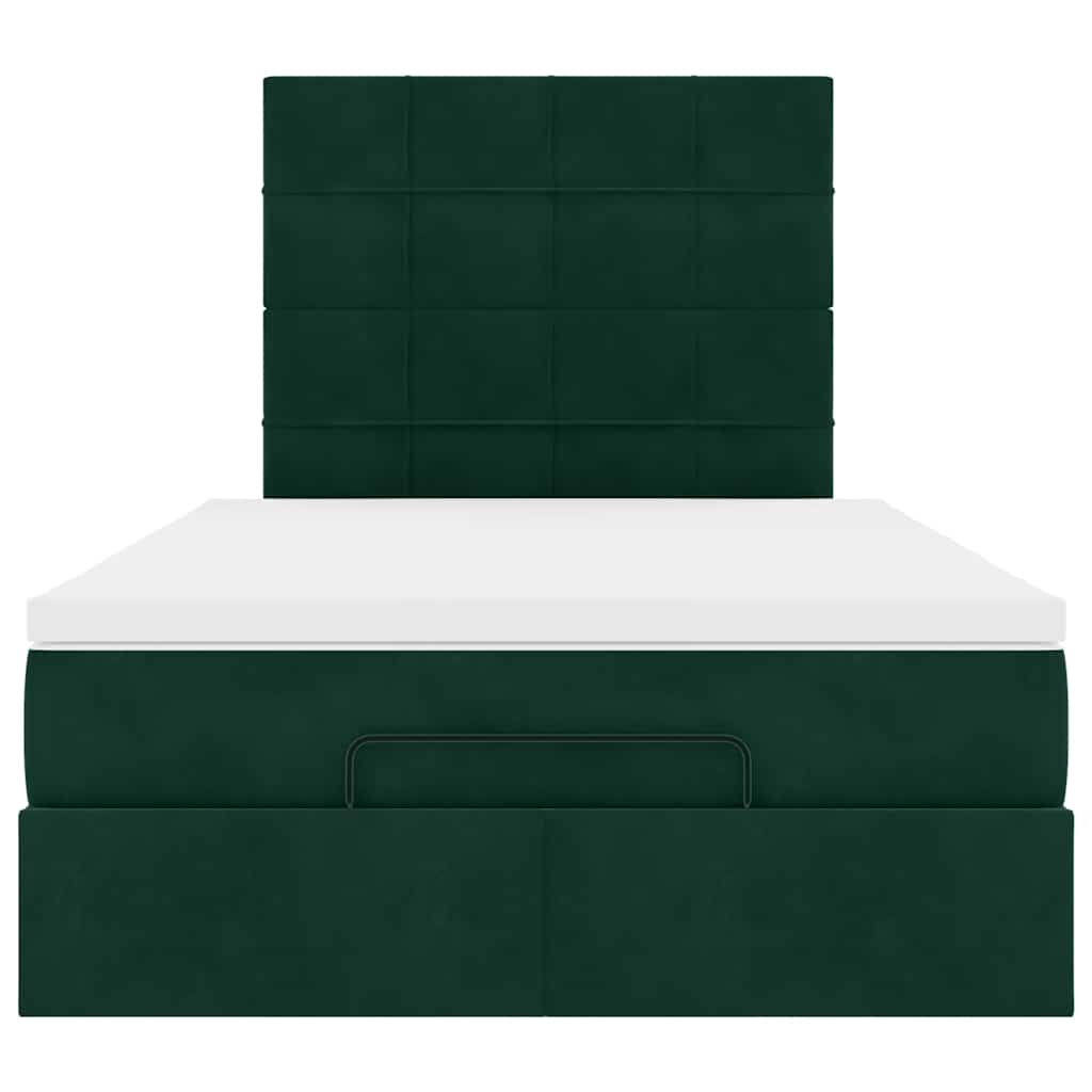 Struttura Letto Pouf con Materassi 120x190 cm Velluto