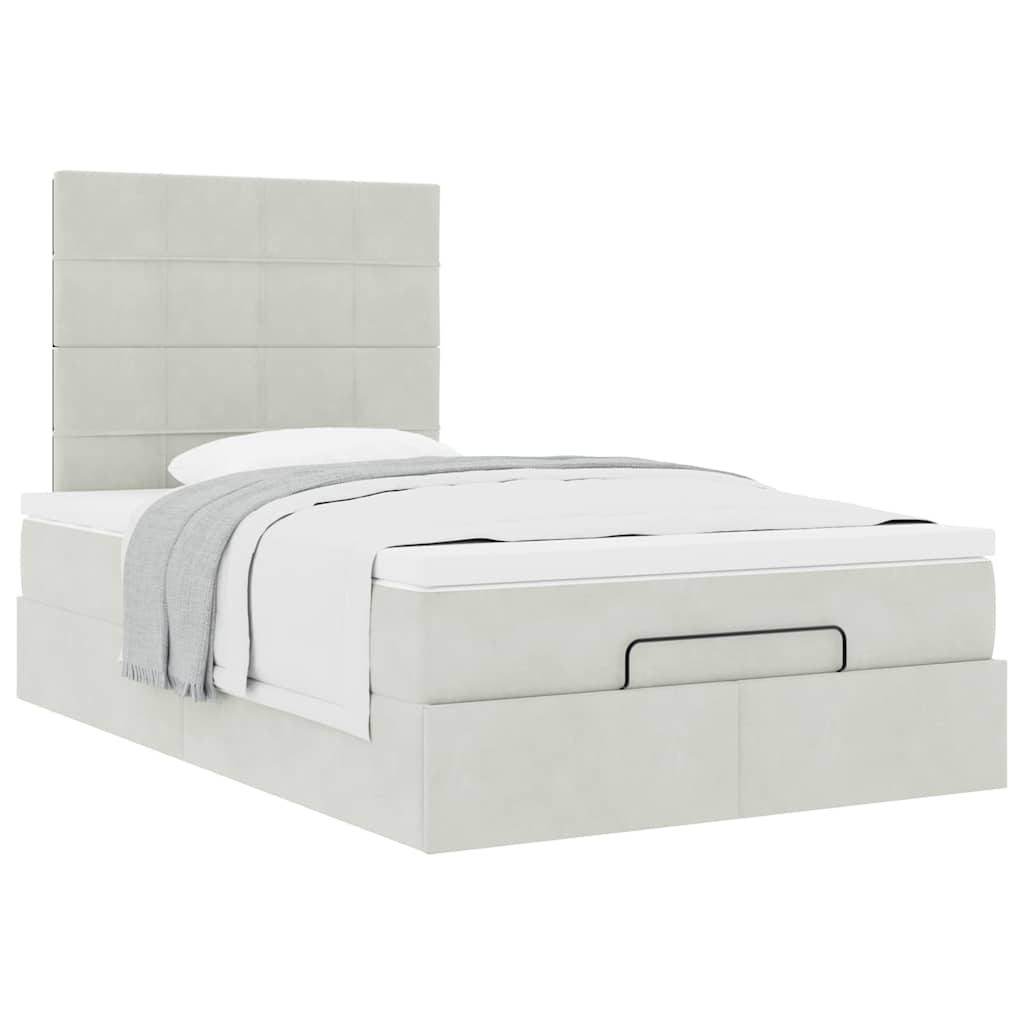 Struttura Letto Pouf con Materassi 120x200 cm Velluto | homemem39
