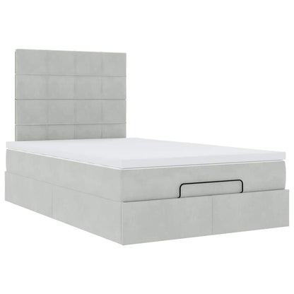 Struttura Letto Pouf con Materassi 120x200 cm Velluto | homemem39