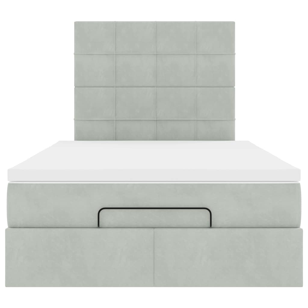 Struttura Letto Pouf con Materassi 120x200 cm Velluto